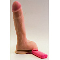 Реалистичный стимулятор-фаллостелесного цвета с выносным блоком LOVETOY (А-Полимер) 823320 (23,5 см)