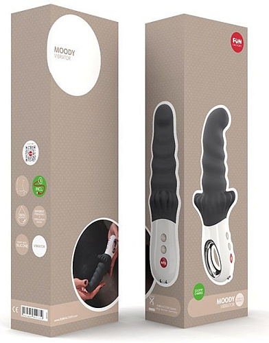 Чёрный вибромассажёр Fun Factory G5 Vibe MOODY 1111088 (18,8 см)