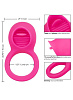 Ярко-розовое эрекционное кольцо California Exotic Novelties Silicone Rechargeable Teasing Tongue Enhancer SE-1841-70-3