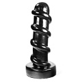 Чёрная большая анальная пробка Mister B Dark Crystal Alfred Dildo MB710120 (29 см)