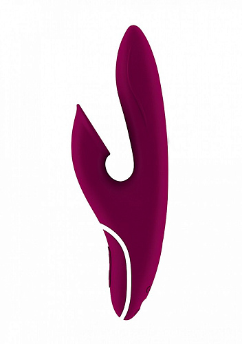 Фиолетовый вибратор с клиторальным отростком с функцией всасывания Shots Media BV Rabbit HIKY002PUR (23 см)