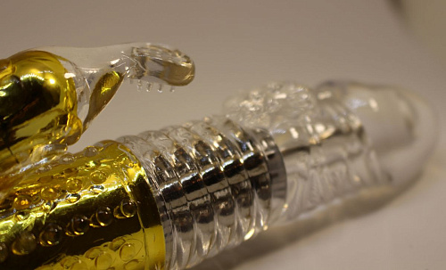 Золотистый вибратор с 24 видами вибрации и ротации 4sexdreaM 47048-1 (21 см)