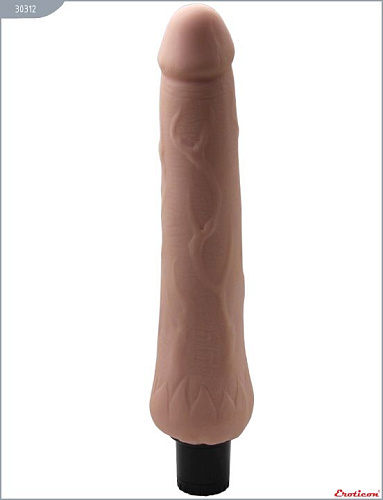 Телесный вибратор из ультра реалистичного материала Eroticon 30312 (24 см)