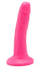 Розовый гладкий фаллоимитатор на присоске Toy Joy Happy Dicks Dong 6 inch 10178 pink (15,2 см)