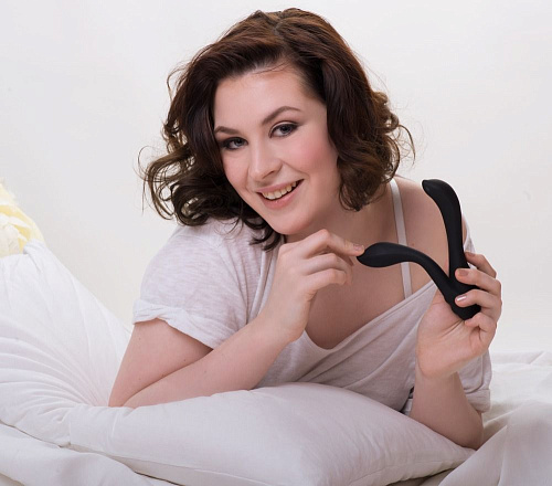 Анально-вагинальный вибратор чёрного цвета Orion 0585211 (17 см)