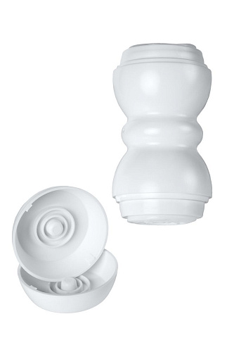 Двусторонний мастурбатор белого цвета Men sMax Smart ET03