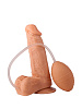 Телесный фаллоимитатор-реалистик с грушей для имитации эякуляции LOVETOY (А-Полимер) 181600 (16,5 см)