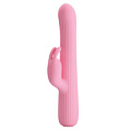 Нежно-розовый вибромассажёр с волновой ротацией Baile Julian BI-014640-1 (17,8 см)