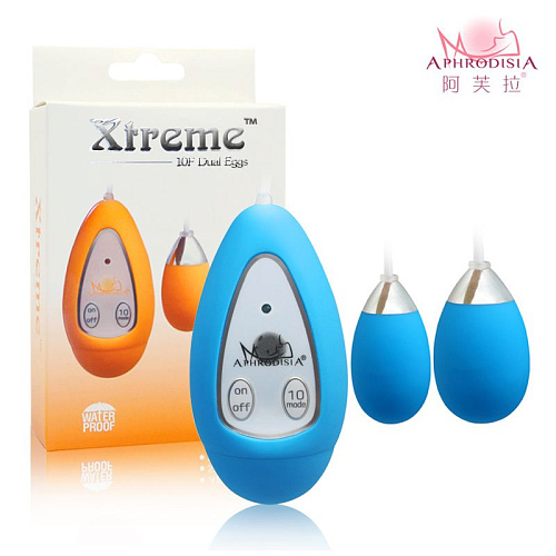 Голубые виброяйца Howells Xtreme 10F Dual Eggs 11603blue