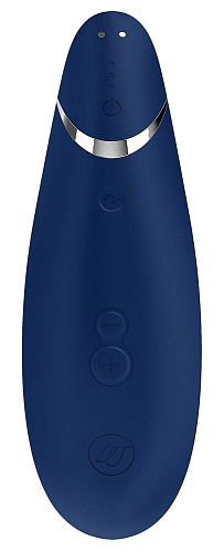 Синий бесконтактный клиторальный стимулятор Womanizer Premium 0597473