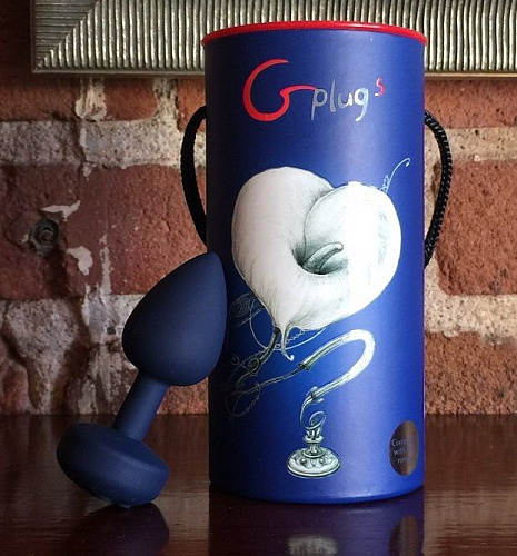 Маленькая синяя анальная пробка с вибрацией Fun Toys Gplug FT10158 (8 см)