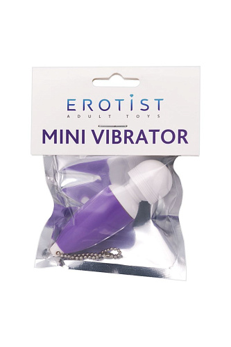 Розово-белый вибратор-брелок Erotist 541014