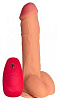 Телесный реалистичный вибратор с пультом Сумерки богов №75 3204-75 BX DD (23,5 см)