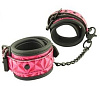 Розово-черные оковы на ноги Ankles Cuffs Erokay EK-3105PNK