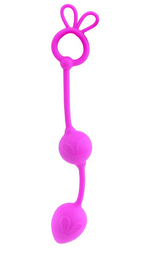 Лиловые анальные шарики из силикона Baile Balls BI-014205 (22,5 см)