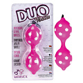 Розовые вагинальные шарики со смещённым центром тяжести Seven Creations DUO BALLS 05-128-E13/WH BCD GP