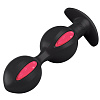 Чёрно-малиновые анальные шарики Fun Factory B Balls Duo 39308 (12,5 см)