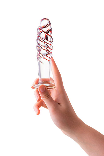 Стеклянная анальная втулка-спираль Sexus 912199 (12 см)