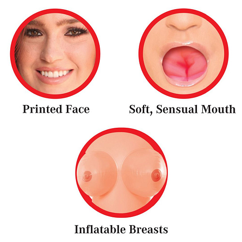 Надувная секс-кукла телесного цвета Pipedream White Trash Tramp RD365