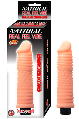 Вибромассажёр телесного цвета Pipedream Natural Real Feel Vibe Real Skin 3 PDNS2649 (15,2 см)