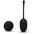 Чёрное виброяичко с ДУ Seven Creations REMOTE CONTROL EGG BLACK R-20-12-E6/ABLK BX
