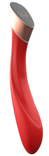 Красный вибратор с сенсорным управлением Viotec FALLEN CITY 1807R1 (22 см)