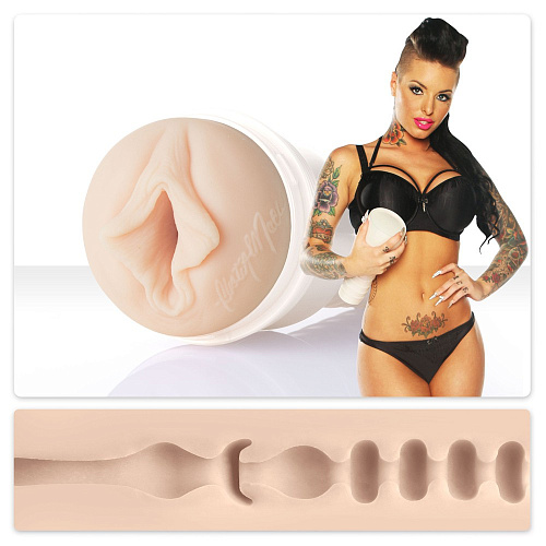 Мастурбатор-вагина телесногоо цвета Fleshlight Girls Christy Mack Lotus FL585
