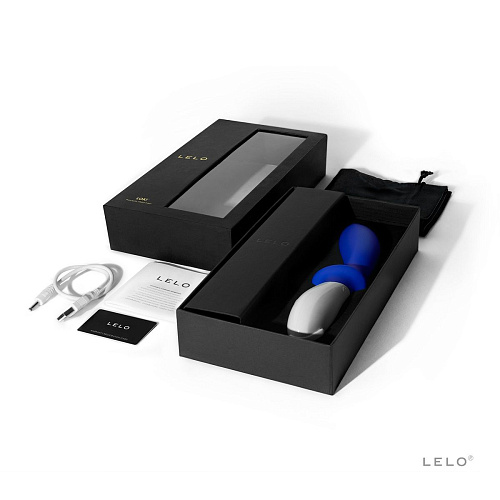 Синий перезаряжаемый вибростимулятор простаты Lelo Loki Federal Blue LEL2548
