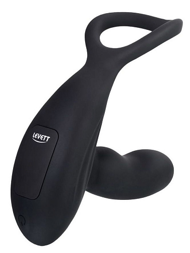 Чёрный стимулятор простаты с вибрацией Levett Maud 15049