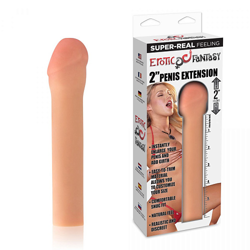 Реалистичная насадка для увеличения члена Erotic Fantasy HT-E3 (20 см)