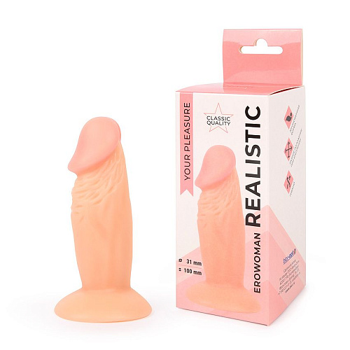Реалистичный анальный фаллоимитатор на присоске Bior toys Erowoman ER-30060