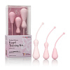 Розовый набор из 3 вагинальных кегель-массажёров разного размера California Exotic Novelties Weighted Silicone Kegel Training Kit SE-4807-05-3