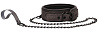 Серый широкий ошейник с поводком Shots Media BV Elegant Collar with Leash OU247GRY