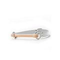 Белый кляп с деревянным трензелем Shots Media BV Wooden Bridle OU075WHT