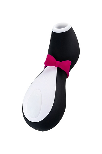 Чёрно-белый вакуум-волновой бесконтактный стимулятор клитора Satisfyer Pro Penguin Next Generation J2018-8N-P