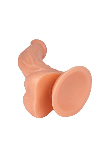 Реалистичный изогнутый фаллоимитатор телесного цвета на присоске ToyFa 582010 (18 см)