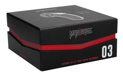 Прозрачный мужской пояс верности Shots Media BV Cock Cage Model 03 Chastity MCG003TRA