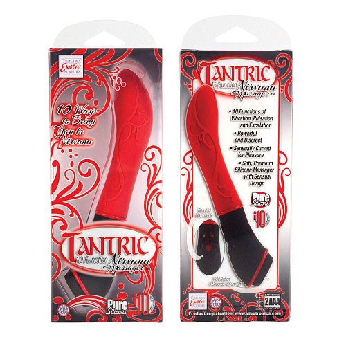 Красный вибромассажёр California Exotic Novelties Tantric 10-Function Nirvana SE-2070-30-3 (19 см)