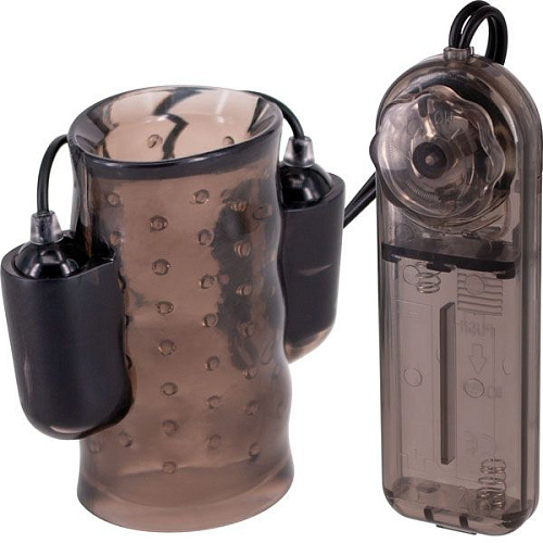 Дымчатая насадка-мастурбатор Seven Creations DUAL POWER MASTURBATION SLEEVE 51109