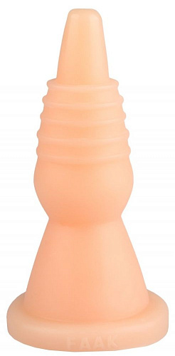 Телесная коническая рельефная втулка Сумерки богов 1015-53 BX DD (20 см)