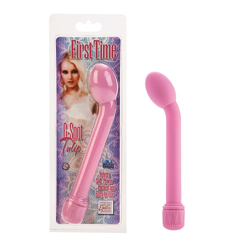Нежно-розовый вибромассажёр G-точки с утолщенной головкой California Exotic Novelties G-SPOT TULIP SE-0004-12-2 (17 см)