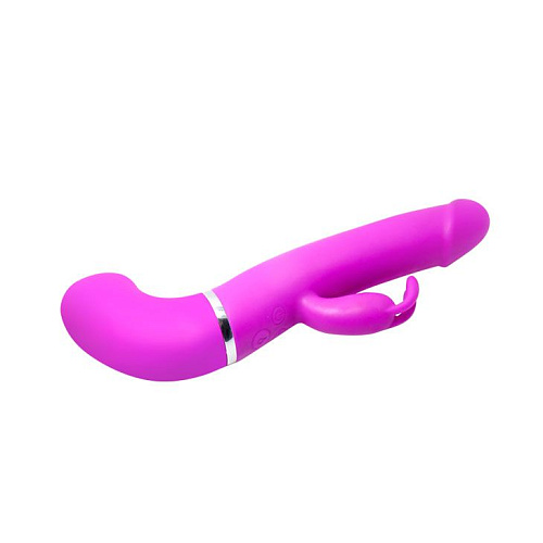 Лиловый вибромассажёр с имитацией семяизвержения Baile Henry BW-066005 (24 см)