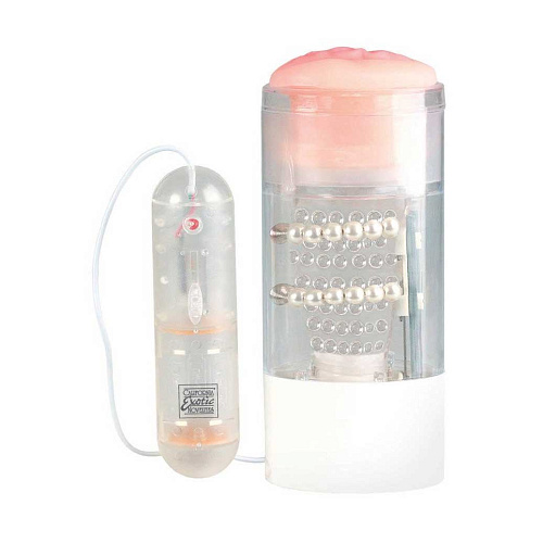 Прозорачная мастурбатор-вагина с поступательным движением California Exotic Novelties Deluxe Optimum Power Pussy Power Stroker SE-0855-00-3