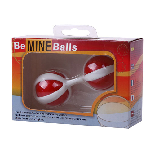 Красно-белые вагинальные шарики Baile BE MINI BALLS BI-014048-0102S