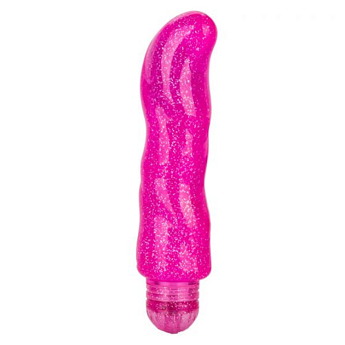 Лиловый вибратор с блёстками California Exotic Novelties G Dazzle SE-0795-15-2 (15 см)