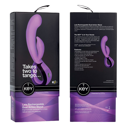 Фиолетовый вибратор Хай-Тек Jopen LEIA JO-8080-10