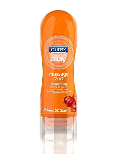 Интимная смазка и гель для массажа с гуараной Durex Play Massage 2in1 guarana (200 мл)