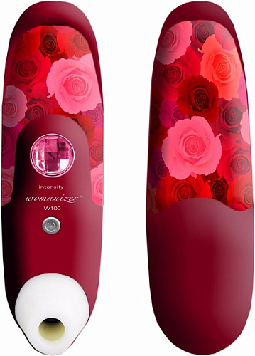 Красный бесконтактный стимулятор клитора Womanizer rose edition 0582166
