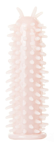 Телесная насадка на пенис с шипами по всей длине Shots Media BV SHT112SKN