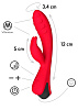 Красный вибратор-кролик с рёбрышками Le Frivole Lepus 06114